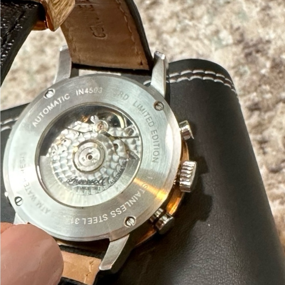 Ingersoll Men's Black and Gold Watch - Picture 6 of 10